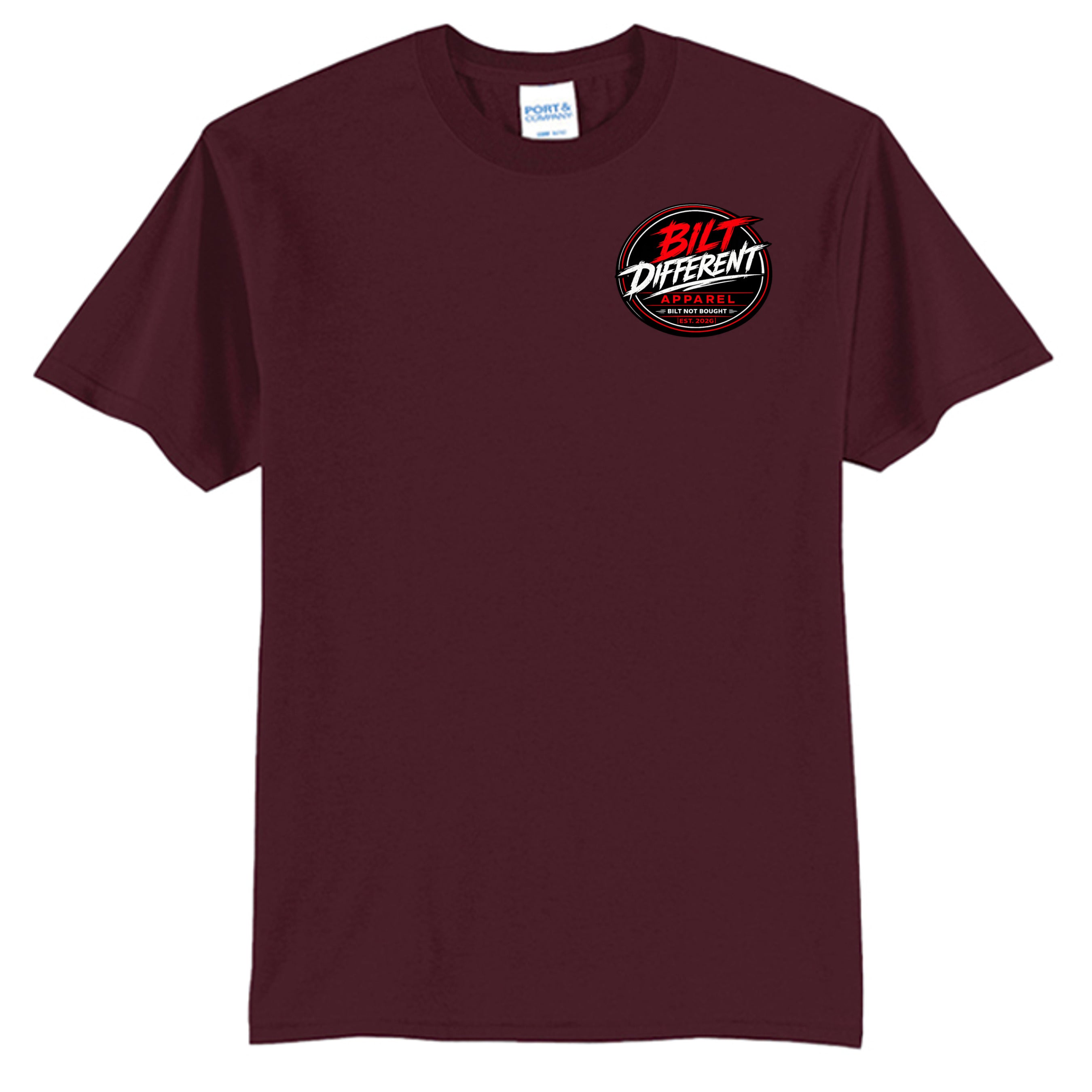Athletic Maroon - PC55T - FRONT